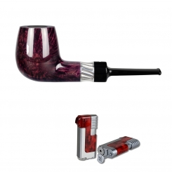 Vauen Pfeife * Mito 111 Weißpunktedition + Necuma Pfeifenfeuerzeug 