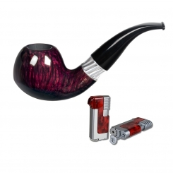 Vauen Pfeife * Mito 115 Weißpunktedition + Necuma Pfeifenfeuerzeug 