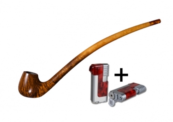 Vauen Lesepfeife Auenland Modon + Winjet Pfeifenfeuerzeug 