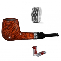 Vauen Pfeife Standpfeife Nana 175 Weißpunktedition + Necuma Pfeifenfeuerzeug 