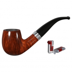 Vauen Pfeife * Quentin 8227 +Necuma Pfeifenfeuerzeug 