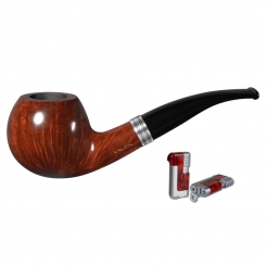 Vauen Pfeife Quentin 8242 +Necuma Pfeifenfeuerzeug 