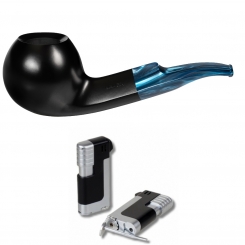 Vauen Pfeife Ray 3432 + Necuma Pfeifenfeuerzeug 