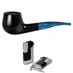 Vauen Pfeife Ray 3440 + Necuma Pfeifenfeuerzeug 