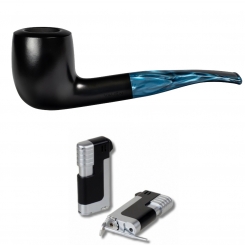 Vauen Pfeife * Ray 3468 + Necuma Pfeifenfeuerzeug 