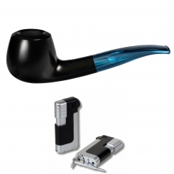 Vauen Pfeife * Ray 3481 + Necuma Pfeifenfeuerzeug 