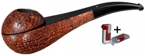 Vauen Pfeife Riva 4 Weißpunktedition + Winjet Pfeifenfeuerzeug 
