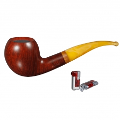 Vauen Pfeife Sola 1508 + Necuma Pfeifenfeuerzeug 