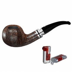 Vauen Pfeife * Topas 551 Weißpunktedition + Necuma Pfeifenfeuerzeug 