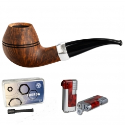 Vauen Pfeife * Tuerca Weißpunktedition 146 + Necuma Pfeifenfeuerzeug 