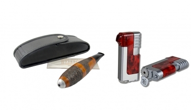 Vauen Pfeife Zeppelin R+  Necuma Pfeifenfeuerzeug 