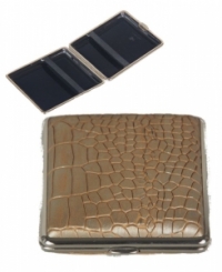 vom Hofe Zigarettenetui - Soft-Leder creme 18er Made in Germany 