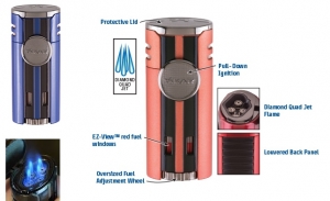 Xikar HP4 QUAD Diamant Feuerzeug blue 