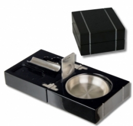 Ausstellungsttück Design-Zigarrenascher-Cutter-Bohrer klappbar Pianolack 