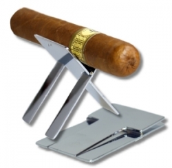 Zigarrenbank Edelstahl, chrom 