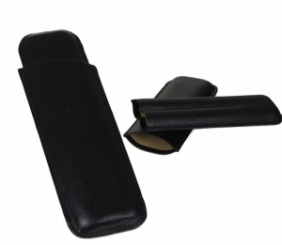 Zigarrenetui Leder Struktur Teleskop 2er Double Corona 