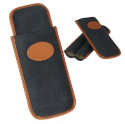 Zigarrenetui Leder bicolor Teleskop 2er Corona 