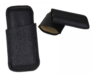 Zigarrenetui Leder Struktur Teleskop 2er Robusto 