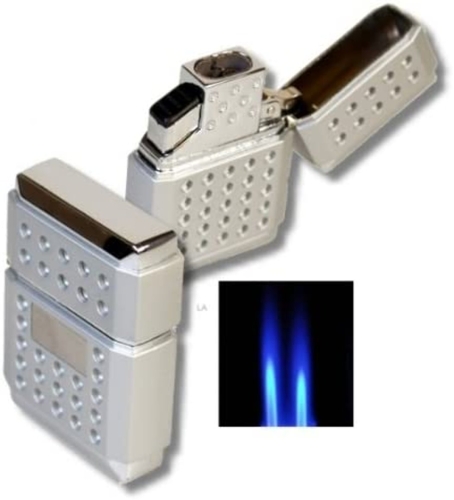 Artikelbild des Artikels “Tycoon Dots Doppel Jet Feuerzeug silber “
