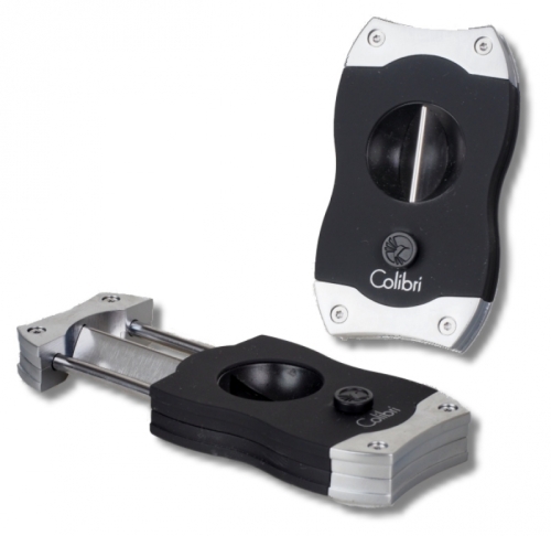 Artikelbild des Artikels “Colibri Cigarrenabschneider V-Cut Kerbschnitt 23mm schwarz-silber “
