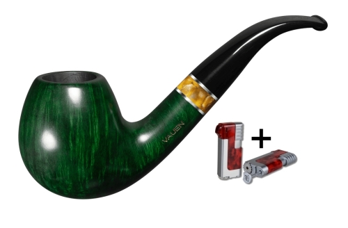 Artikelbild des Artikels “Vauen Pfeife Ambrosi 8104 + Necuma Pfeifenfeuerzeug “