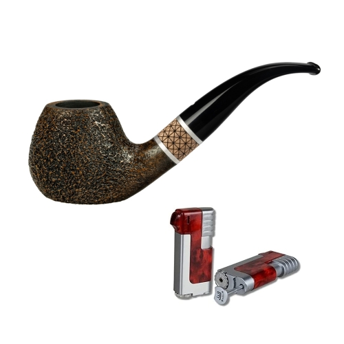 Artikelbild des Artikels “Vauen Pfeife Standpfeife Timber 579 sand Weißpunktedition + Necuma Pfeifenfeuerzeug “