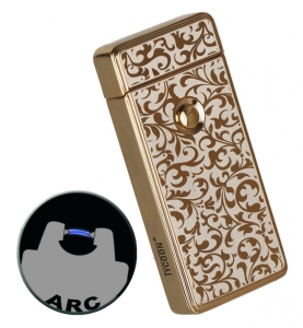 Tycoon gasloses USB Feuerzeug Arc Venezian Gold 