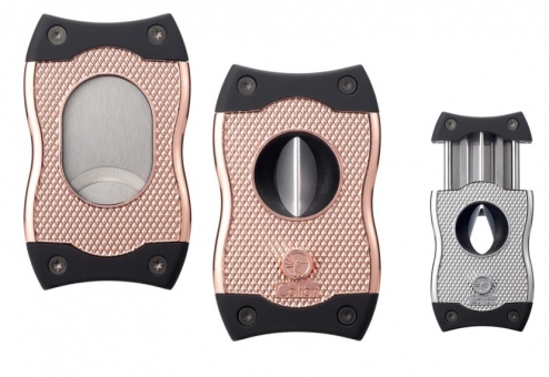 Colibri Cigarrenabschneider Monza SV-Cut rosegold  gerader Schnitt und Kerbschnitt 