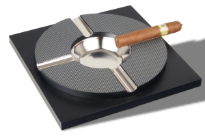 Design-Zigarrenascher 4 Ablagen Carbon-Finish 