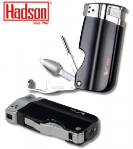 Hadson Pfeifenfeuerzeug Multi Pipe schwarz-satin 