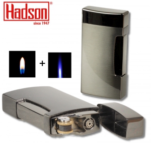Hadson Feuerzeug Dualflamme gun-satin 