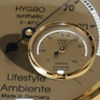 Lifestyle-Ambiente Profi-Haarhygrometer gold-klein 
