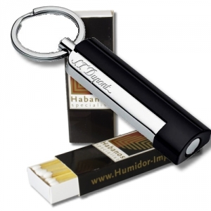 S.T. Dupont Zigarrenbohrer MAXIJET schwarz + 2x Habanos-Specialist Streichholz 
