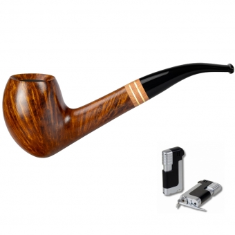 Vauen Pfeife * BRASS 2341 + Necuma Pfeifenfeuerzeug 