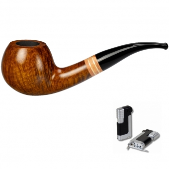 Vauen Pfeife * BRASS 2342 + Necuma Pfeifenfeuerzeug 