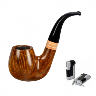 Vauen Pfeife * BRASS 2353 + Necuma Pfeifenfeuerzeug 