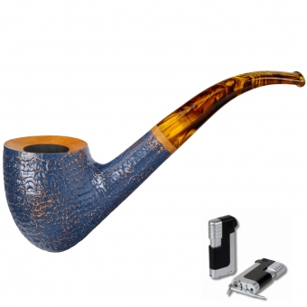Vauen Pfeife * Denim 4991 + Necuma Pfeifenfeuerzeug 
