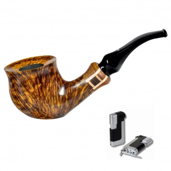 Vauen Pfeife * Gulliver 138 Weißpunktedition + Necuma Pfeifenfeuerzeug 