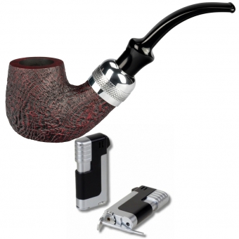 Vauen Pfeife * Chianti 515 Weißpunktedition + Necuma Pfeifenfeuerzeug 