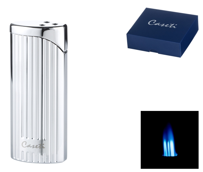 Artikelbild 1 des Artikels “Caseti Paris Feuerzeug 3fach Jetflamme chrom gerifflelt “