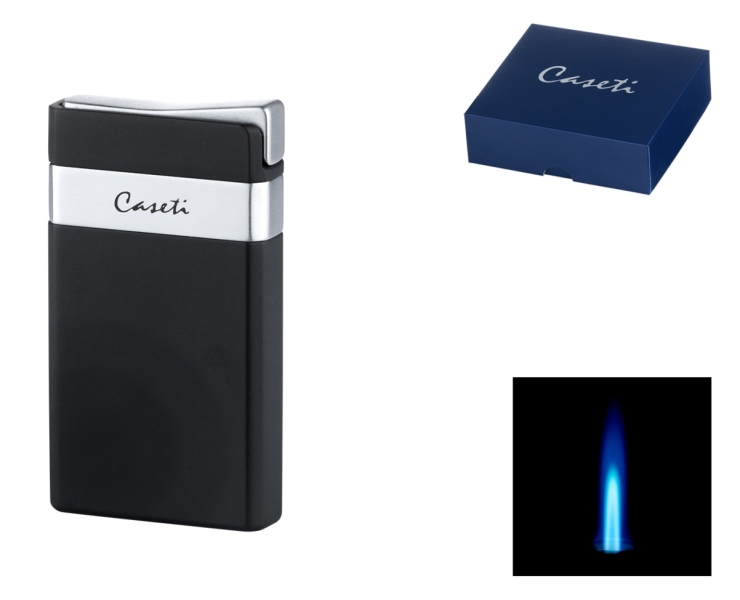 Artikelbild 1 des Artikels “Caseti Paris Feuerzeug Jetflamme schwarzmatt-chrom “