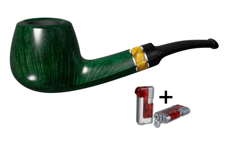 Artikelbild 1 des Artikels “Vauen Pfeife Ambrosi 8181 + Necuma Pfeifenfeuerzeug “