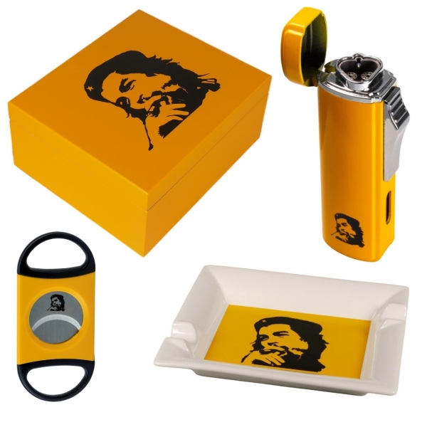 Artikelbild 1 des Artikels “Künstler Humidorset Che Guevara Humidor Zigarrenascher Zigarrenfeuerzeug Zigarrencutter Zigarrenbohrer “