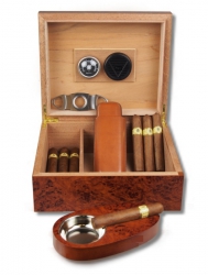 Artikelbild 1 des Artikels “Humidor Geschenk Set Wurzelholzfinish Polymerbefeuchter V-460 “