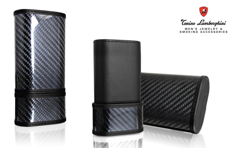 Artikelbild 1 des Artikels “Lamborghini Zigarrenetui Carbon Zedernholz Black “