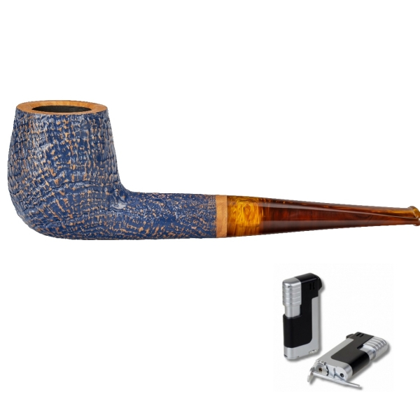 Artikelbild 1 des Artikels “Vauen Pfeife Denim 4903 + Necuma Pfeifenfeuerzeug “