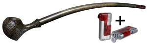 Artikelbild 1 des Artikels “Vauen Lesepfeife Auenland Gilg sandgestrahlt + Winjet Pfeifenfeuerzeug “