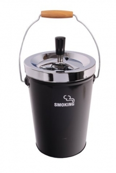 Humidor Import, XXL Drehascher Aschenbecher Smoking schwarz-chrom