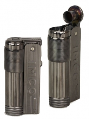 IMCO Feuerzeug Super-Triplex Oil Brass gunmetal Schriftzug 