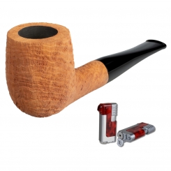 Vauen Pfeife Basic Nature 4400-286 + Winjet Pfeifenfeuerzeug 